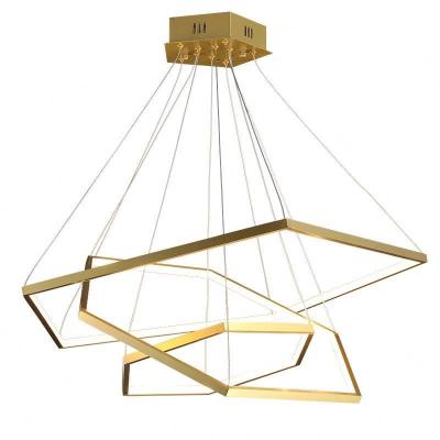 中国 Large Hanging Modern Light Pendant Chandelier Golden Finish Design for Bedroom Art Lobby 販売のため