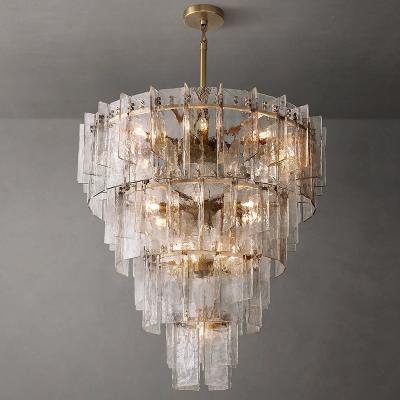 China Diseño moderno nórdico americano Cristal lámparas de candelabros colgantes luces colgantes alta CRI Ra 80 para el vestíbulo del hotel sala de estar interior en venta