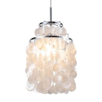 Cina 4000K Color Temperature Modern Capiz Pendant Light for Beach Contemporary Mini Hanging Ceiling Lighting in vendita