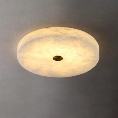 China Round LED Alabaster Modern French Copper Ceiling Light for Living Room Balcony Aisle Dining Island Other Indoor Lighting zu verkaufen