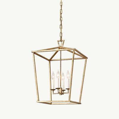 China 50000 Hour Working Lifetime American Vintage Steel Chandelier Lantern Pendant Light Ideal for Minimalist Restaurant Island for sale