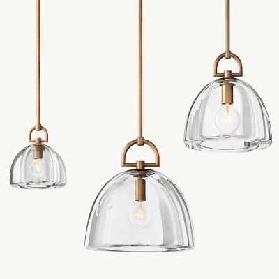 China Luxury Style America Modern Glass Pendant Light Brass Switch Control Hanging Lamp for Home Hotel Restaurant Indoor Decoration zu verkaufen