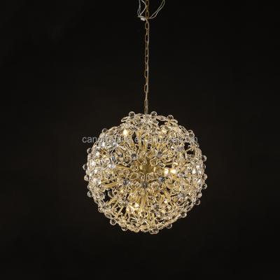 Chine White Dandelion Pendant Light for Living Room Sofa Corner Crystal Chandelier Luxury Designer à vendre