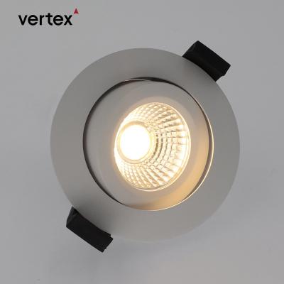 China 6W COB Alumimum Round White DOB Spot Down Light Fixture 4000K LED Chip Dali Dimmable Recessed Led Downlight For Housing for sale