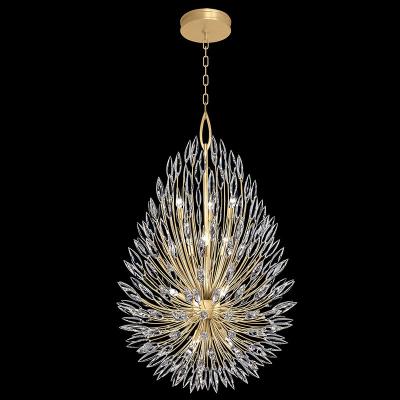 China 360° Beam Angle Round Indoor Luxury Ceiling Chandelier with Silver and Gold Modern Crystal Pendant Lights from Suppliers for sale