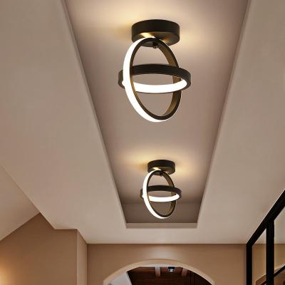 중국 IP33 Rated Nordic Ins Wind Porch Balcony Lamps for Personality Circle Design in Modern LED Aisle Corridor Ceiling Lamp 판매용