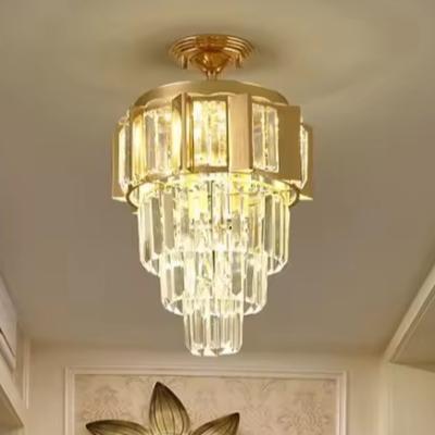 China Comfortable and Stylish Gold Lamp Body Corridor Balcony Decorative Lighting Ceiling Lamp for Household à venda