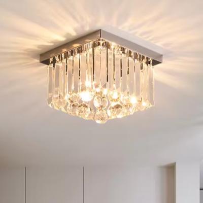 중국 Post-modern crystal entrance aisle G9 ceiling lamp modern simple round disc bedroom cloakroom balcony light 판매용