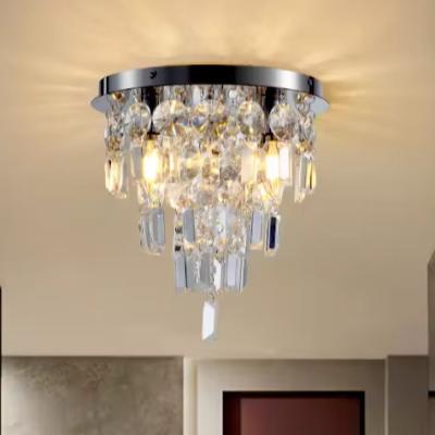 China Install Style Surface Mounted Warm Light Sparkling Decorative Crystal Small Lamp for Home Ceiling in Aisle Corridor à venda