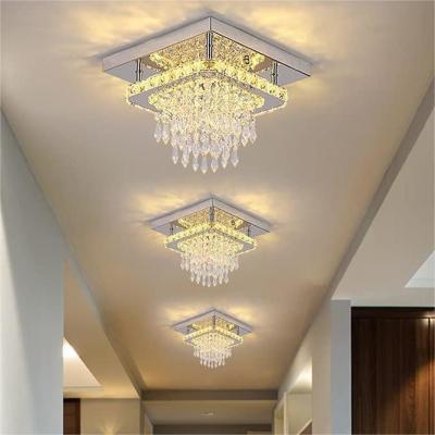 China Gorgeous crystal foyer hallway LED ceiling lamp popular best-selling living room corridor balcony light for sale