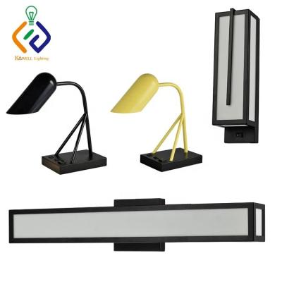 China Motel 6 Gemini Matte Black Headboard Light Acrylic Wall Sconce Led Indoor Room Lamp for Hotel Living for sale