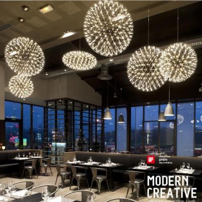 Κίνα Led Pendant Light Fixture 3000k 4000k Round Ball Lamps Stainless Steel Iron Chrome Modern Chandelier Lighting προς πώληση