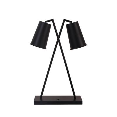 중국 Hotel Room Table Lamps Double Head Tall Bedside Lamp with On/Off Rocker Switch and Free Sample 판매용