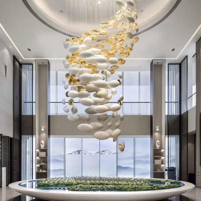 Κίνα Customized Project Decoration Luxury Wedding Big Hotel Lobby Stair Chandelier Modern Pendant Light προς πώληση