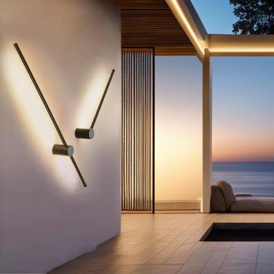 Chine Long led Outdoor garden Linear Bedroom sconces decoration lights hotel home Indoor Aluminum Body Wall Lamps With Shade à vendre