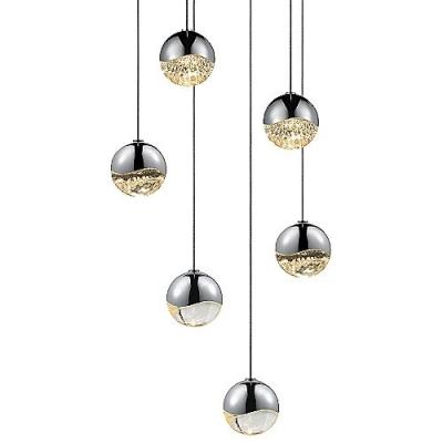 China Bubble Multi Light Pendant Chandelier , Round G4 LED Multi Drop Pendant Lights  for sale