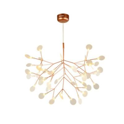 China Golden Art Deco Chandelier Heracleum II Small With Polycarbonate Lenses for sale