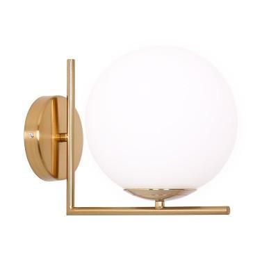 Cina Luci d'ottone di vetro della parete della camera da letto, luci decorative della parete di IC per la stanza di Dinning in vendita