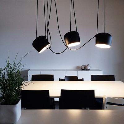 China FLOS 243mm Multi Light Pendant Light Black White Hanging Aim Small Multipoint for sale