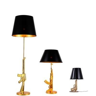 China Cool Flos Tall Floor Lamps AK47 Gold Gun , Walmart Philippe Starck Stand Up Lamps for sale