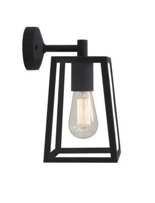 China Vintage Rustic Wall Mounted Bedside Lamp E27 Base Black Iron Astro Calvi Indoor for sale