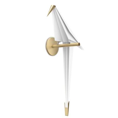 China Paper Crane Wall Mounted Bedside Lamp Bird Perch Recessed Bedside For Foyer for sale