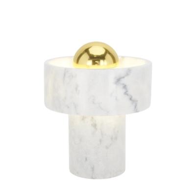 China Marble Stone Small Table Lamps , Minimalism Design LED Modern Table Lamps for sale