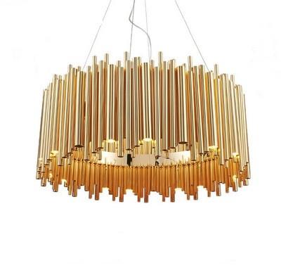 China Brubeck Contemporary Dining Room Chandeliers For Restaurant Corridor Brass Finish for sale