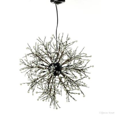 China Modern Dandelion Crystal Pendant Lighting , Firework LED Vintage Modern Single Pendant Lights for sale