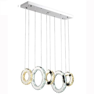 Chine Lumière pendante réglable de contemporain, L60 * W18 * lumières accrochantes de cristal de H100cm à vendre