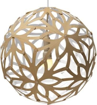 China Floral Natural Wood Pendant Light Globe Suspension Lamp Ball E27 Light Source for sale