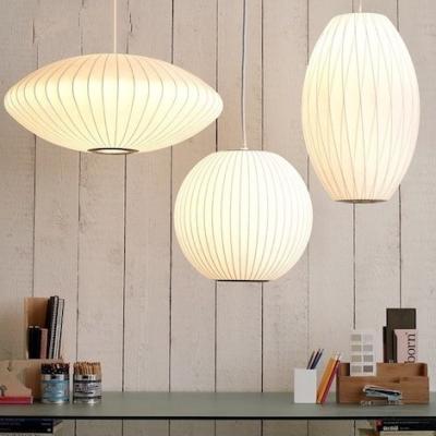 China White Finish Wood Hanging Pendant Lights 100-240V Wire Adjustable for sale