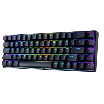 China Mr. Wholesale MK14 68 Keys Numeric Keypad Programming Player RGB Light Gaming Switch Red Mini Gaming Mechanical Keyboard for sale