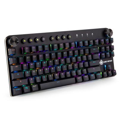 China Hotsale MK11 87keys RGB Ergonomic Design Wireless Backlit Red Switch Ergonomic Red Switch Mechanical Gaming Keyboard Hotsale MK11 Refiner for sale