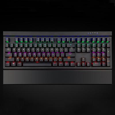 China Aluminum + Black 108 Square Key ABS mk15 Mechanical Keyboard with Disassemble Hand Support Professional Gaming Keyboard for sale