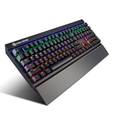 China Palm Rest Mk 15 Mechanical Gaming Keyboard With Wrist Hand Rest Pad 108 Square Suspended Keys LED Backlight For PC for sale