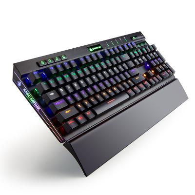 China Plug and play black mk12 108 keys water proof gaming mechanical keyboard with blue switch backlit keyboard mixed for sale