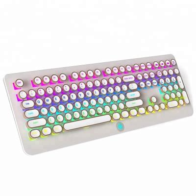 China 2020 Newest Backlit 108 Keys RGB Wired Keyboard Blue Switch Keyboard MK9 Gaming Keypad Colorful Special for sale