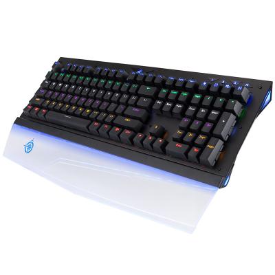 China Mechanical Magic Refiner mk8 Suspended 108 Key Mechanical Keyboard Mixed Backlight Metal Panel Gaming Blue Switch for sale