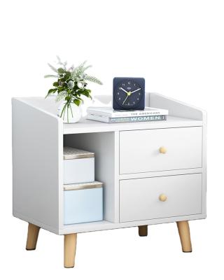 China Other Small Bedroom Simple Modern Simple Bedside Storage Solid Wood Cabinet for sale