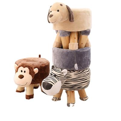 China Wholesale Comfort Children (Others) Wooden Animal Foot Stools Adjustable And Stools Fabric Small for sale