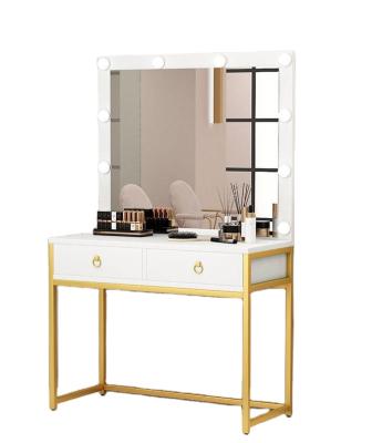 China Foldable Make Up Station Vanity Table Set Make Up Dressing Table for sale