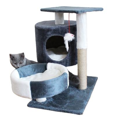 China Viable High Quality Cat Climbing Frame Cat Scratching Tree House Tower for sale