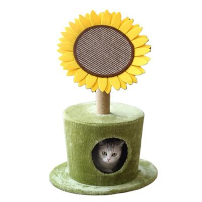 China Viable The Latest Products Sunflower Cat Nest Cat Scratch Board Cat Toy for sale