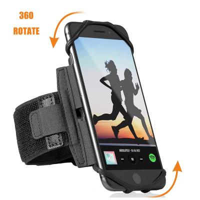 China Sports Or Travel Cheap Rotating Universal Sports Increasing Outdoor Sports Armband Fitness Armbag Running Phone Holder 360 Degree Rotating Phone Case for sale