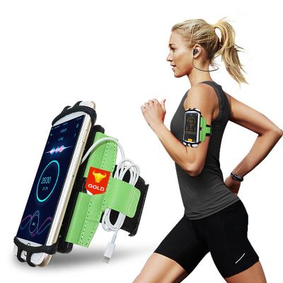 China With Stand Light Up Ultra 360 Rotate Outdoor Running Wristband Mobile Phone Holder Sports Cell Phone Accessories For Iphone 12 for sale