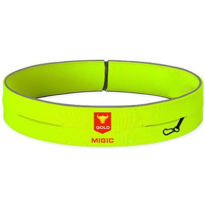 China Water Proof Amazon Top Selling Light Weight Customized Size Flip Running Belt Sports Logo Waist Belt Fitness Elastic for sale