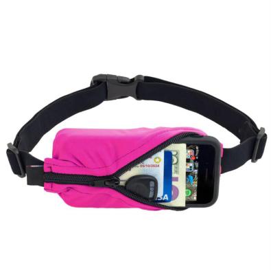 China Outdoor Elastic Running Jogging Running Bag Traveling Fanny Pack Elastic Sports Fitness Marathon Belt Waist Bag for sale