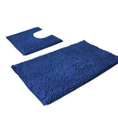 China Vdomus Microfiber Shag Durable Non-Slip Rug Bathroom Rug, 20 x 32-Inches, Dark Blue for sale