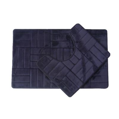 China Sustainable 1.2cm Memory Foam Emboss Two Pcs Set Mat for sale